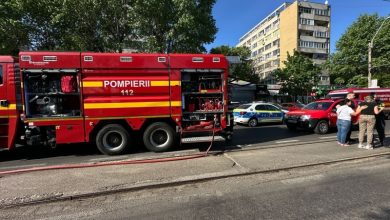 Incendiu în apropierea Spitalului de Urgență din Petroșani